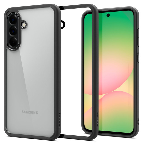 A Spigen tok Samsung Galaxy A56 5G, Ultra Hybrid, fekete / matt + 9H edzett üveg
