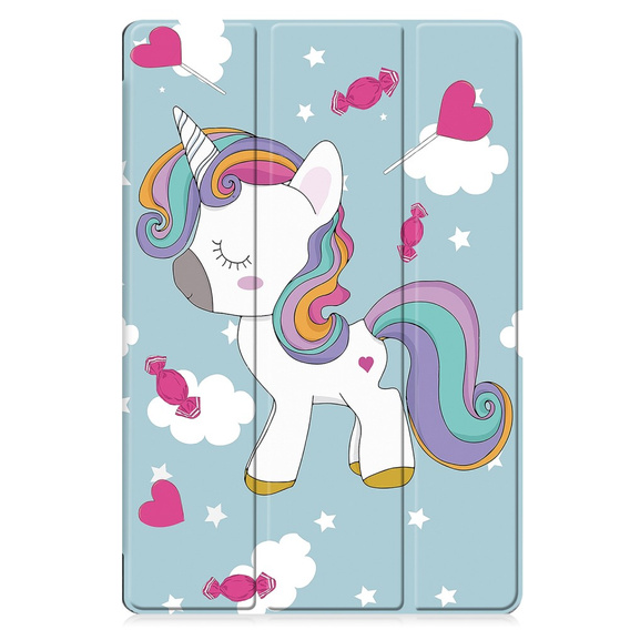 Tok Samsung Galaxy Tab S10 Lite / S10 FE / S9 FE, pánttal, unicorn