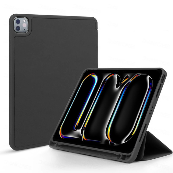 Tok iPad Pro 11 2024, Smartcase tolltartóval, fekete