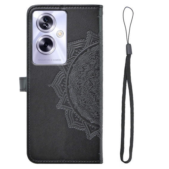 Pattintható tok a Oppo A79 5G, Mandala, fekete