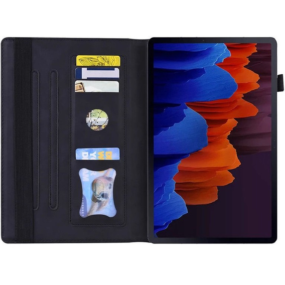 Tok Lenovo Tab P12 Pro 12.6, Classic, tolltartóval, fekete