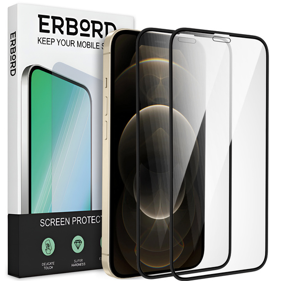 2x kerámia ERBORD hibrid üveg a iPhone 12 / 12 Pro