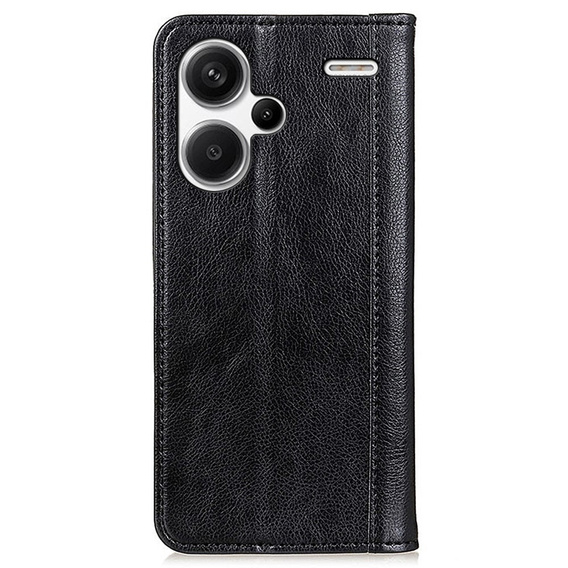 Telefontok a Xiaomi Redmi Note 13 Pro+, Wallet Litchi Leather, fekete
