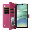 Tok patenttal a Xiaomi Redmi A5-hez, Crossbody Leather Wallet, bordó