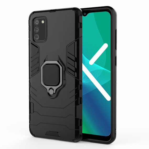 Telefontok a Samsung Galaxy A03s, Kickstand Ring, fekete