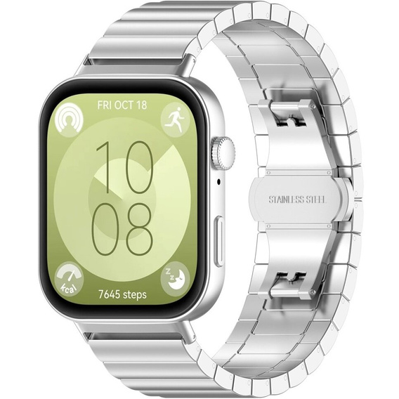 Acél karkötő Huawei Watch Fit 4 / 4 Pro / 3, Ezüst