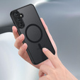 Tok Samsung Galaxy S24 FE-hoz, MagSafe, ERBORD Matt Case, fekete + képernyőüveg