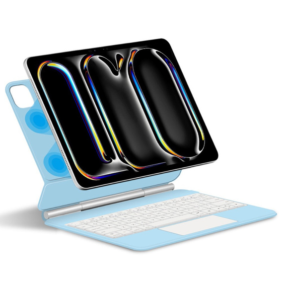 Billentyűzet tok iPad Pro 13" 2024, Magnetic Keyboard Touchpad, kék