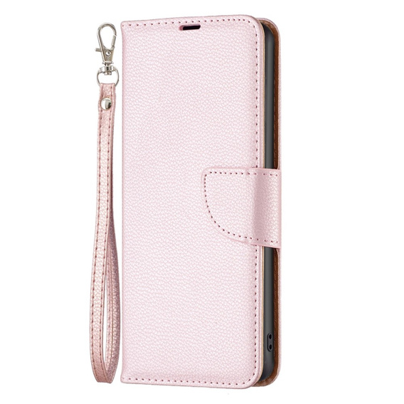 Pattintható tok a Samsung Galaxy A54 5G, Wallet Litchi Magnet, rózsaszín rose gold