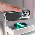 Pattintható tok a iPhone 14 Pro, RFID Wallet MagSafe CamShield, fekete