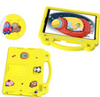 Gyermek tok iPad 10.2" 2021/2020/2019 (9/8/7 gen.) / Air 10.5" 2019 (3 gen.), Cute Patterns, állvánnyal, sárga