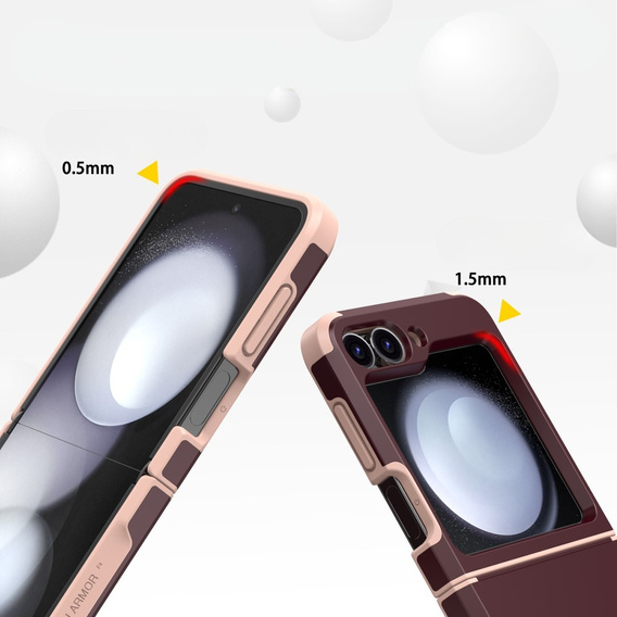 Páncélozott tok Samsung Galaxy Z Flip7 FE / Z Flip6, Armor Shockproof, bordó