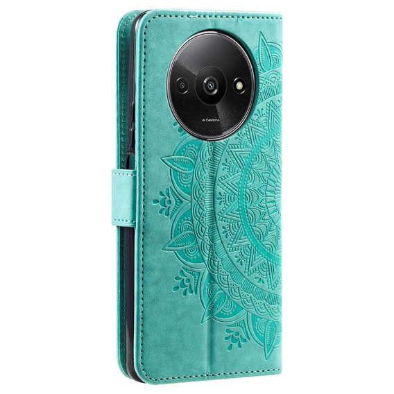 Pattintható tok a Xiaomi Redmi A3, Mandala, zöld