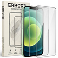 2x edzett üveg a iPhone 12 Mini, ERBORD 9H Hard Glass a képernyőn