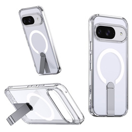 Fusion hibrid tok Google Pixel 10 / 10 Pro készülékhez, MagSafe, állvánnyal, átlátszó