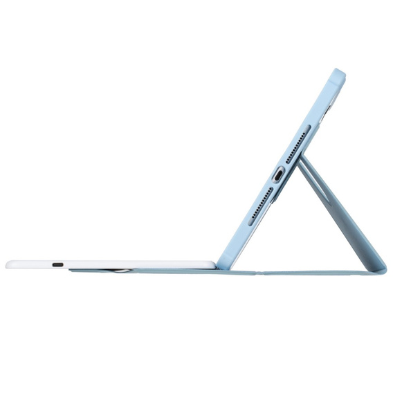 Billentyűzet tok iPad 11" 2025 A16 (11 gen.) / iPad 10.9" 2022 (10 gen.), Rotary 360° Leather, világoskék