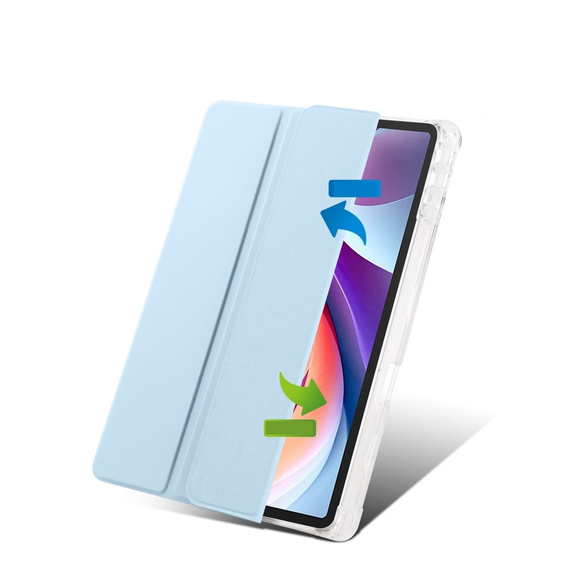 Tok Lenovo Tab M11, Smartcase Hybrid, tolltartó résszel, kék
