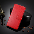 Pattintható tok a Xiaomi Poco X6 Pro 5G, Crazy Horse Wallet, piros