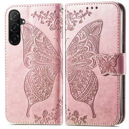 Pattintható tok a Samsung Galaxy A26, Butterfly, rózsaszín rose gold