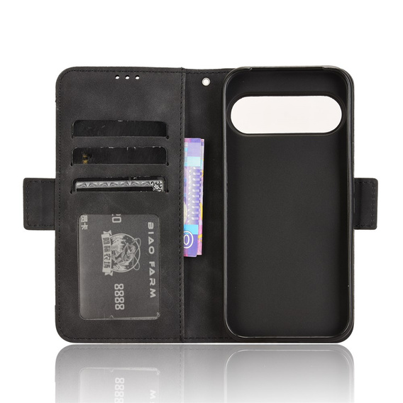 Pattintható tok a Google Pixel 9 / Google Pixel 9 Pro, Card Slot, fekete