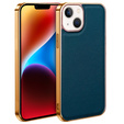 Telefontok a iPhone 14 Plus, Cowhide Leather, zöld