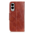 Pattintható tok a Samsung Galaxy S25 Edge, Crazy Horse Wallet, barna