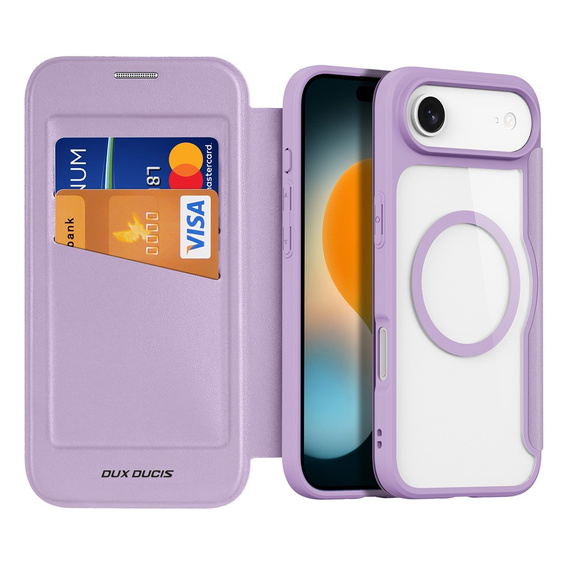 Dux Ducis tok iPhone Air, Skin X Pro, pánttal, MagSafe, lila, iPhone Air, Skin X Pro, MagSafe, lila