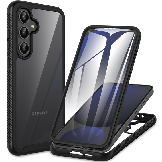 Tok Samsung Galaxy S24 FE készülékhez, Shockproof, fóliával, fekete