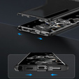 Magnetic Dual Glass MagSafe tok Samsung Galaxy S24+ Plus, fekete