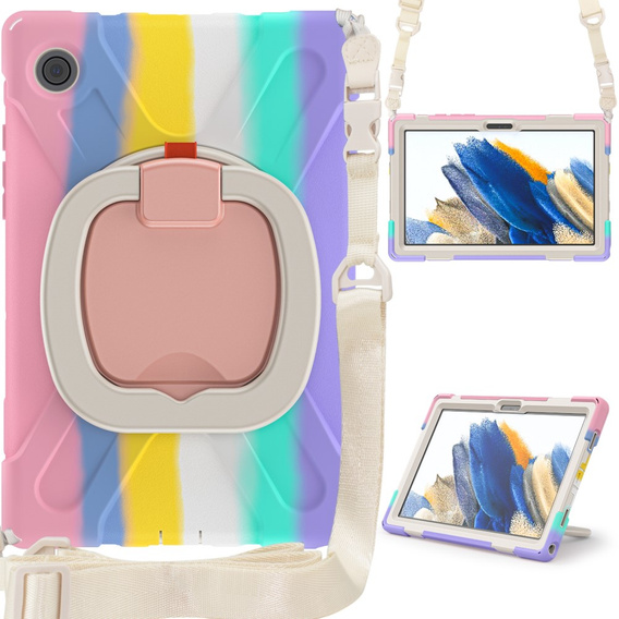 Gyerek tok Samsung Galaxy tab A8 10.5 SM-X200 SM-X205, páncélozott, pánttal, kék