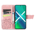 Pattintható tok a Infinix Hot 30 4G, Butterfly, rózsaszín rose gold