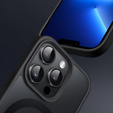 Tok iPhone 13 Pro Max-hoz, MagSafe, ERBORD Matt Case, fekete + képernyőüveg