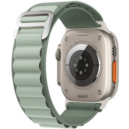 Nylon szíj Apple Watch 1/2/3/4/4/5/6/7/8/SE/ULTRA 42/44/45/45/49mm, zöld