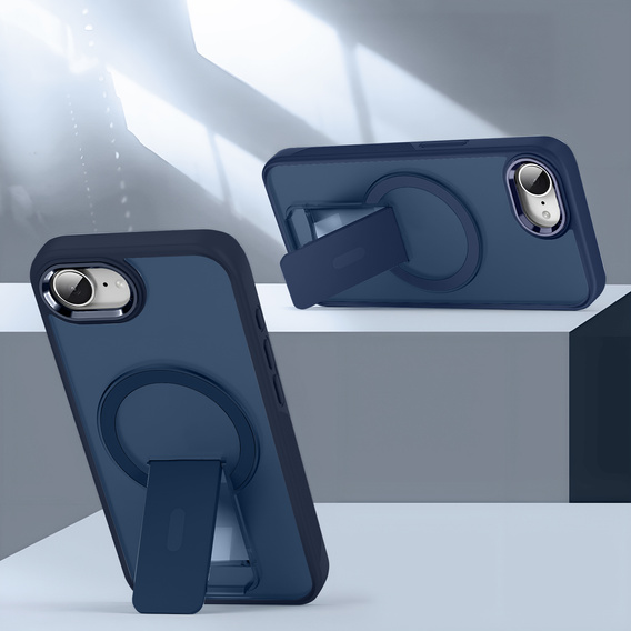Tok Iphone 16E, Kickstand Matt Case, MagSafe, kék
