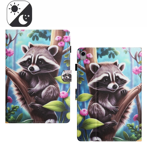 Tok iPad 10.9" 2022 (10 gen.), pánttal, raccoon