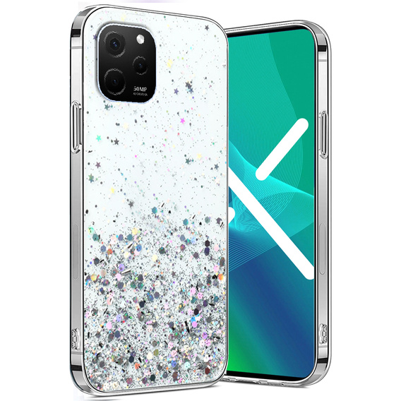 Telefontok a Huawei Nova Y61, Glittery, átlátszó
