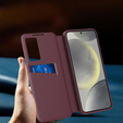 Flip tok Samsung Galaxy S25 Edge, Smart View Wallet, bordó