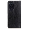 Pattintható tok Honor 200 Pro 5G, Split Leather, fekete