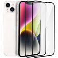 2x edzett üveg a iPhone 14, ERBORD 3D teljes képernyő