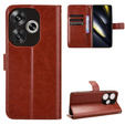 Pattintható tok a Xiaomi Poco F6, Crazy Horse Wallet, barna