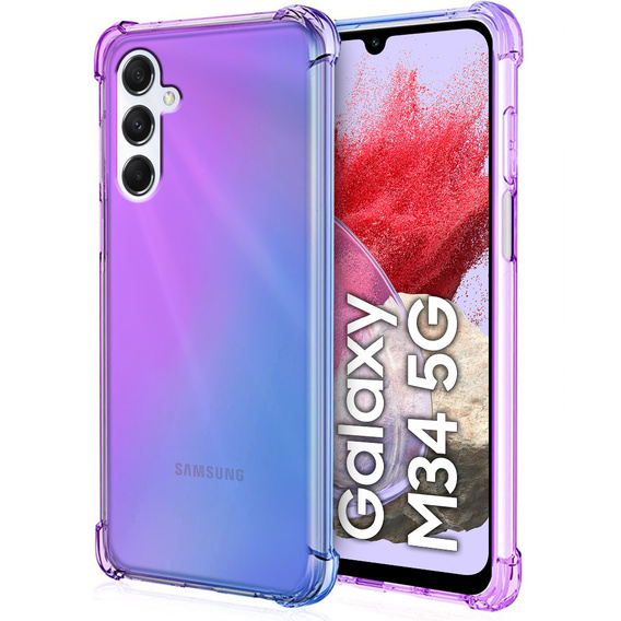 Tok Samsung Galaxy M34 5G, Gradient Dropproof, Lila / kék