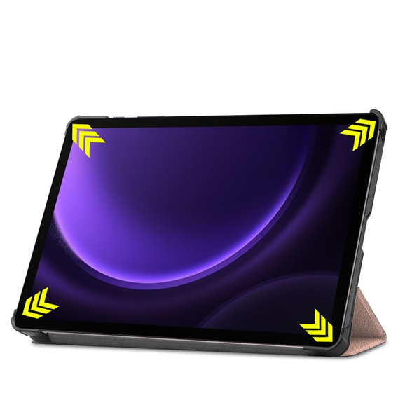 tok Samsung Galaxy Tab S9 FE-hoz, háromrétegű, rózsaszín rose gold