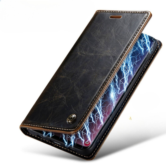 CASEME flip tok Samsung Galaxy S10+ Plus, Waxy Textured, kávé