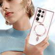 Telefontok a Samsung Galaxy S22 Ultra, MagSafe Hybrid, rózsaszín rose gold