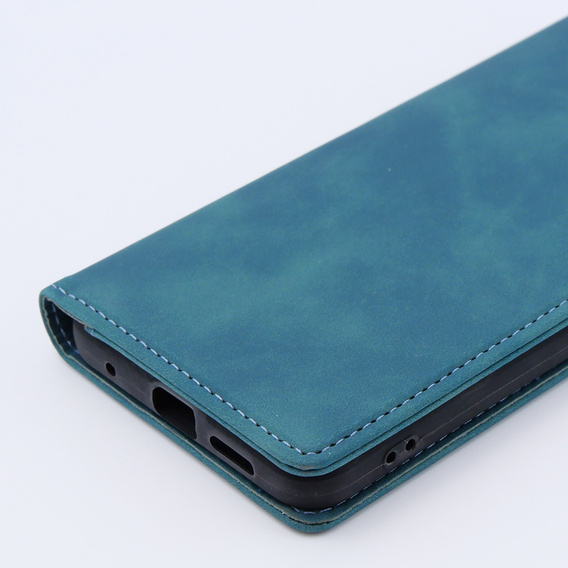 Telefontok a Xiaomi Redmi Note 12 4G, ERBORD Vintage, pénztárca patenttal, kék