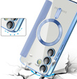Pattintható tok a Samsung Galaxy S25 FE, RFID Wallet MagSafe CamShield, kék