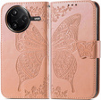 Pattintható tok a Xiaomi Poco F7 Pro, Butterfly, rózsaszín rose gold