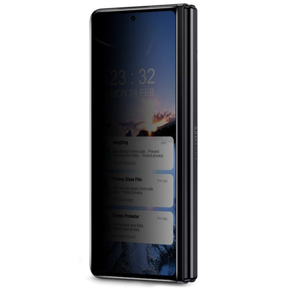 IMAK adatvédelmi edzett üveg Samsung Galaxy Z Fold4 5G - Black készülékhez