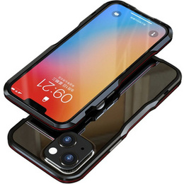 Teletok LUPHIE iPhone 13-hoz, Armor Bumper, fekete / piros