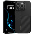 BENKS Kevlar tok iPhone 16 Pro, MagSafe, Carbon Fiber, fekete